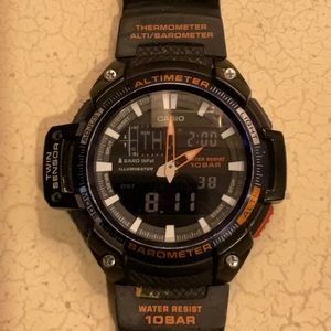 Casio Twin Sensor digital analog watch resin band